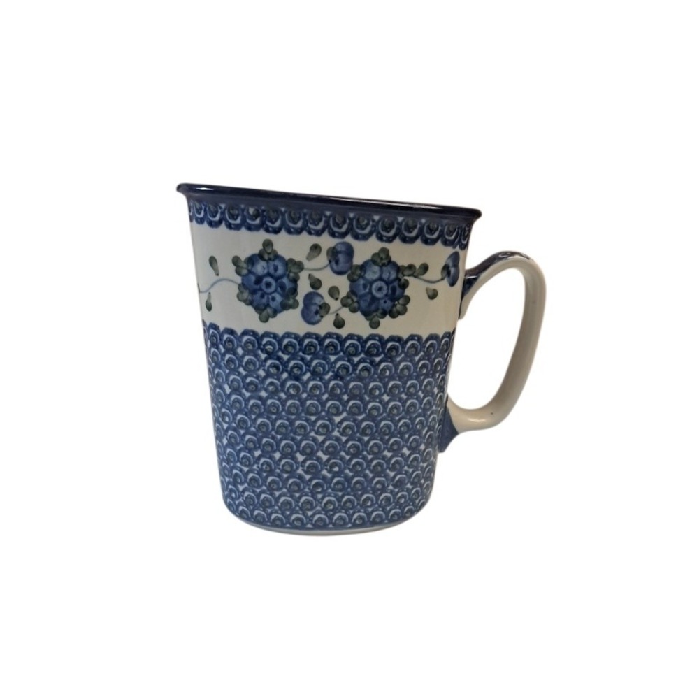 Poland Pottery Blue Poppie Pitcher‎